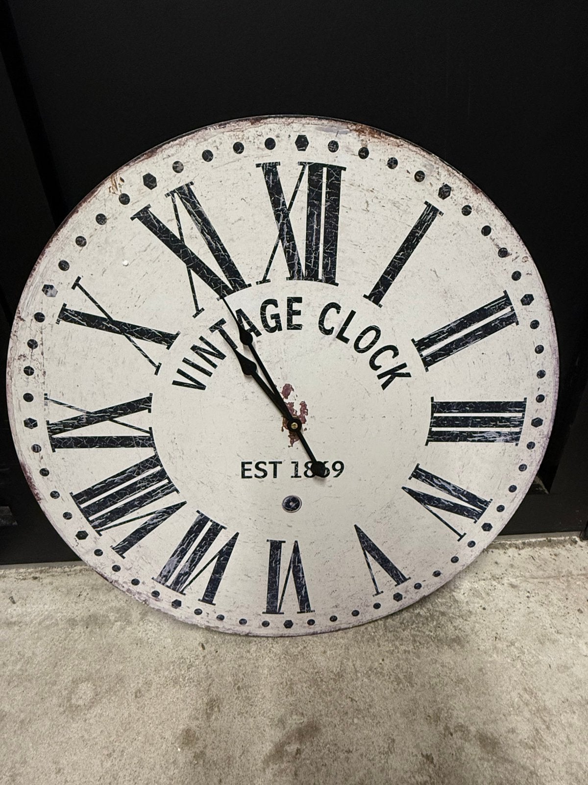 Vintage Look Klok, Huis en Inrichting, Ophalen, Zo goed als nieuw, Wandklok