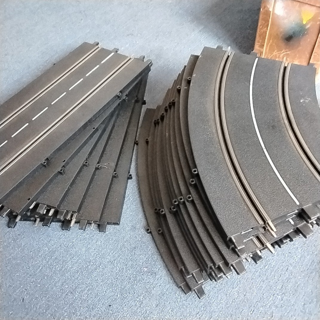 Fleischmann Racebaan met 2 auto's en accessoires, Ophalen, Fleischmann, Elektrisch, Racebaan