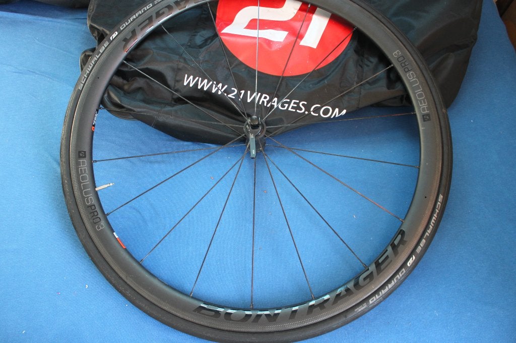 Bontragger ful carbon velgen, Racefiets, Zo goed als nieuw, Bontrager, Carbon