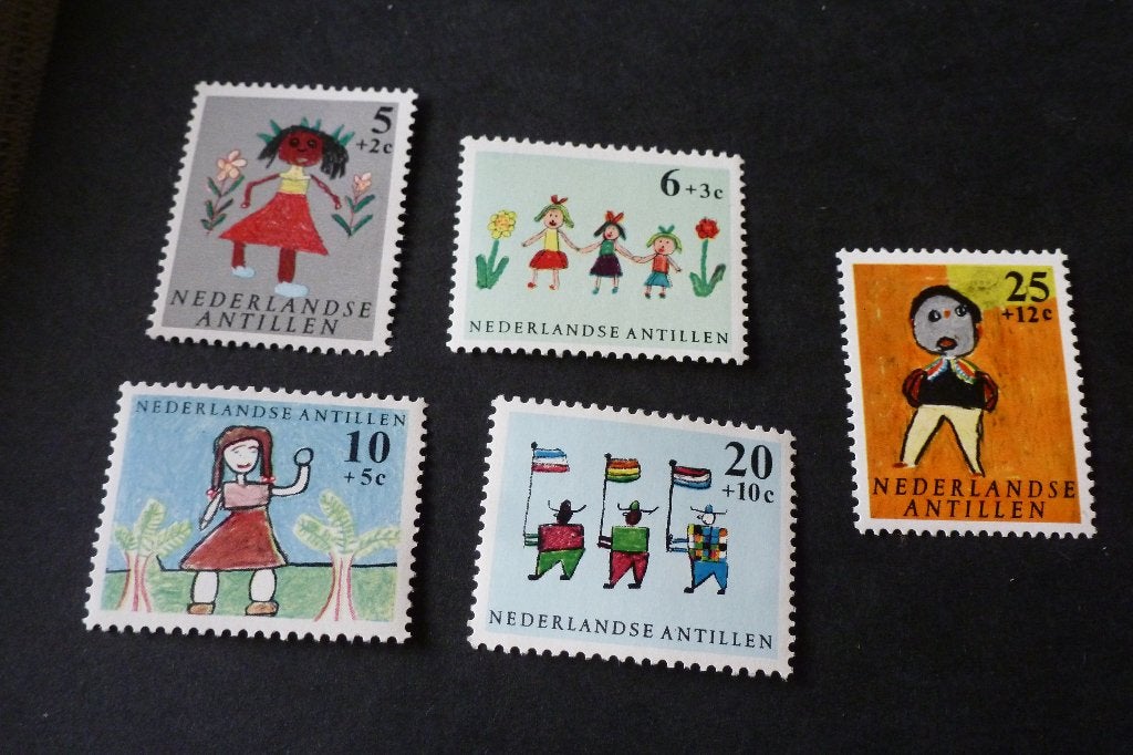 Postzegels - Antillen complete serie kinderzls postfris 1963, Ophalen of Verzenden, Postfris