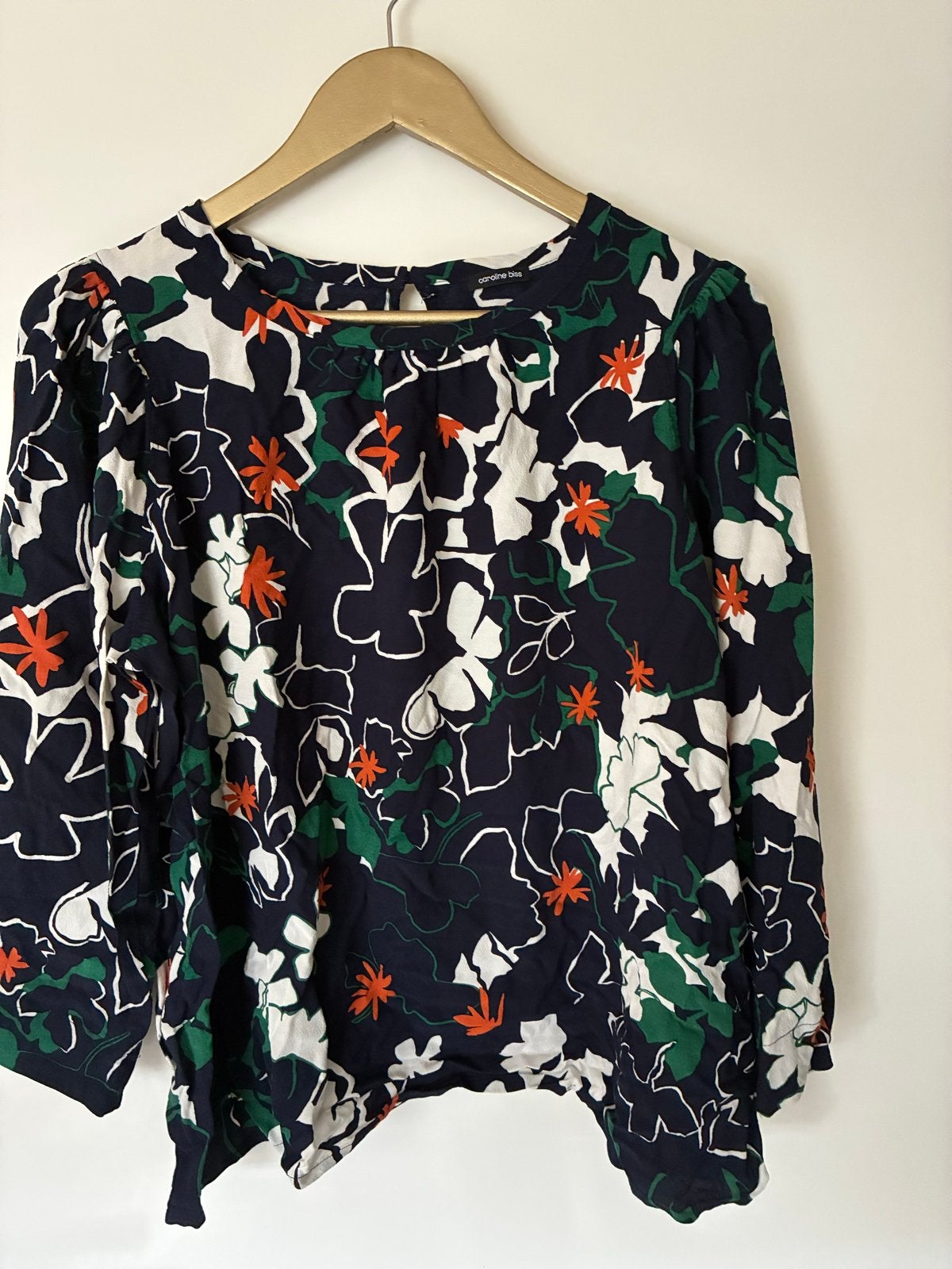 Dames Blouse met Bloemenprint - Maat L, Ophalen of Verzenden, Gedragen, Maat 42/44 (L), Meerkleurig