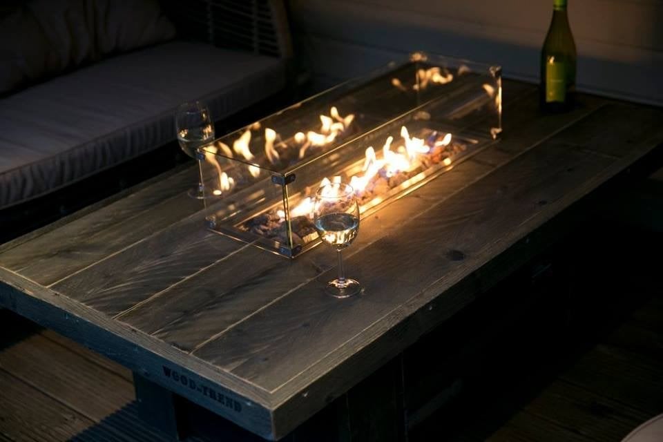 Brander 65x19cm met glasombouw €260 OP=OP, Ophalen of Verzenden, Nieuw