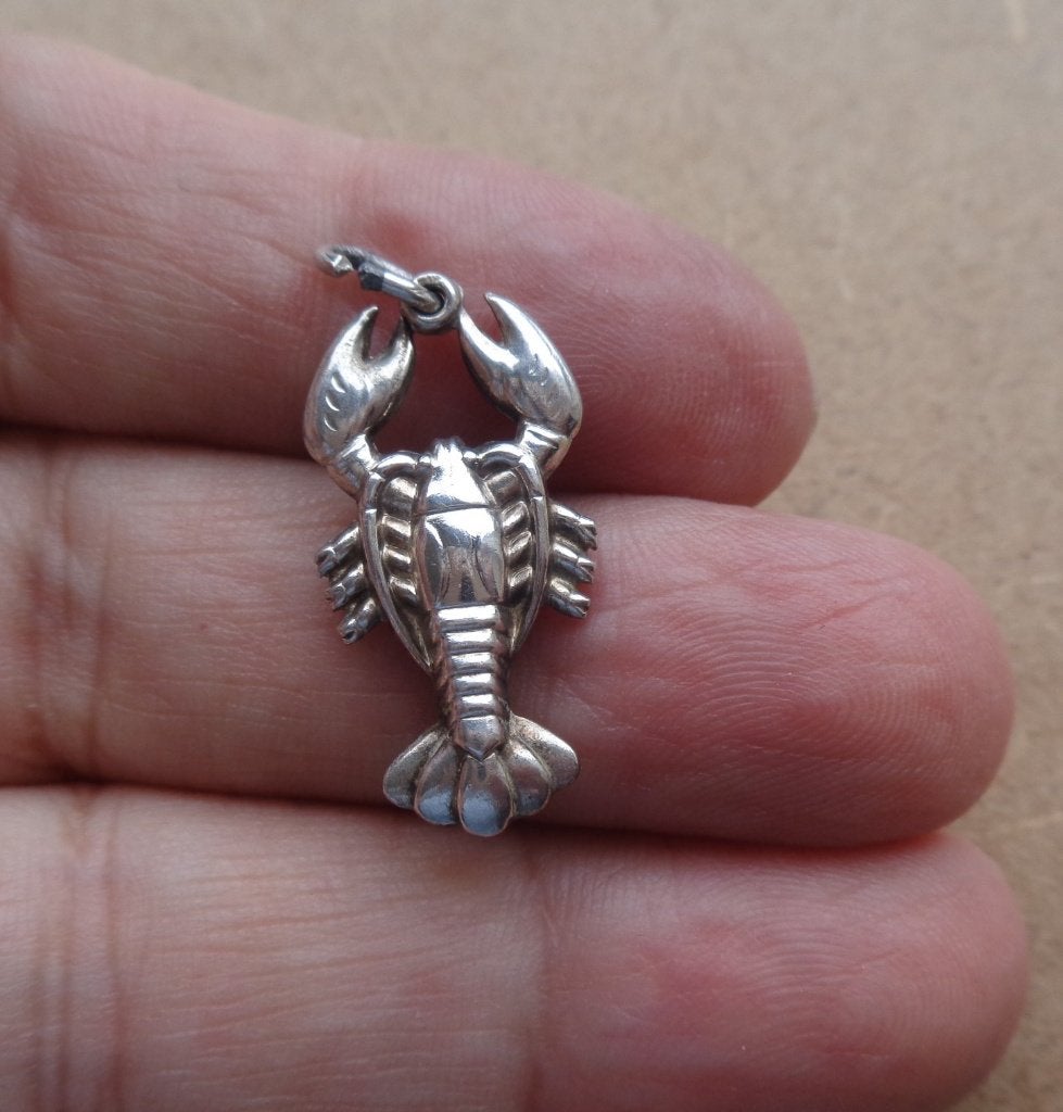 zilveren hanger/bedel sterrenbeeld kreeft [128], Overige merken, Verzenden, Zo goed als nieuw, 1 bedel