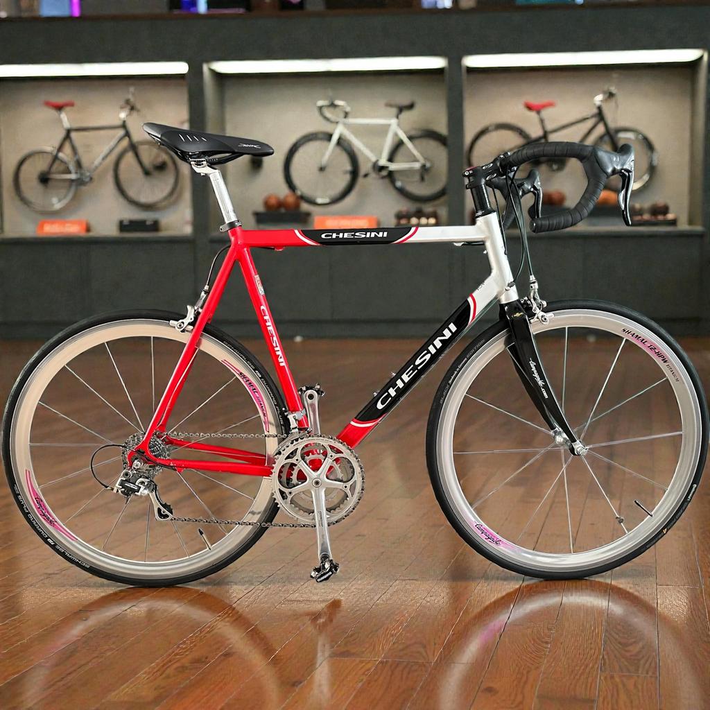 Chesini Racefiets 62cm | Campagnolo Record | Shamal Titanium, Fietsen en Brommers, Fietsen | Racefietsen, Ophalen of Verzenden