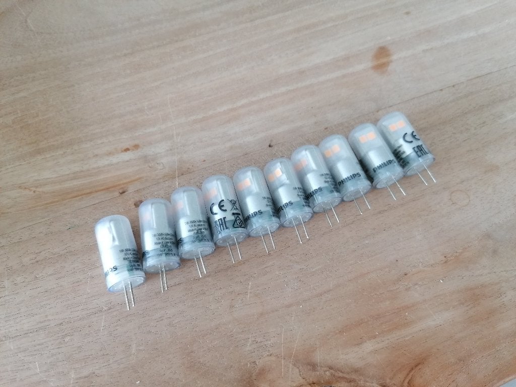 10x LED-lampjes G4 fitting, Ophalen of Verzenden, Gebruikt, G4, Philips