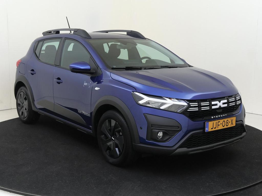 Dacia Sandero Stepway 1.1 TCe 110 PK Expression | Cruise Con, Auto's, Stof, Blauw, Origineel Nederlands, Bedrijf