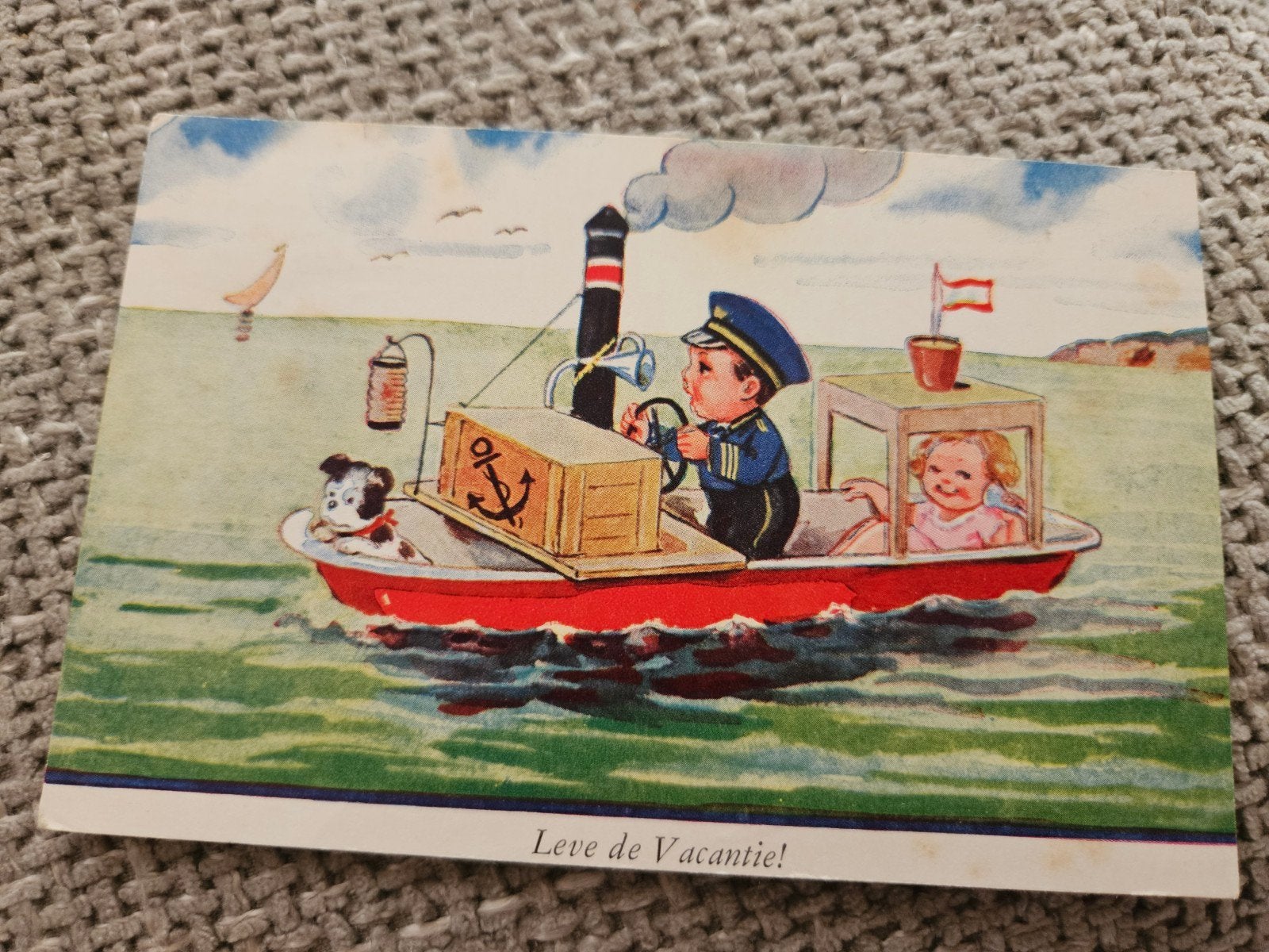 Leve de Vakantie! (1955), Verzamelen, Ansichtkaarten | Themakaarten, Ophalen of Verzenden, 1940 tot 1960, Gelopen