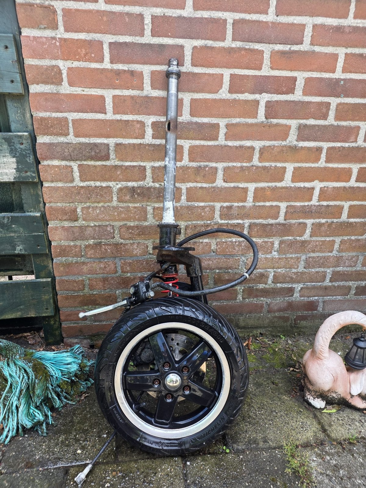 Vespa S / LX50 monovork compleet met wiel, veer en remsystee, Ophalen, Gebruikt, Overige typen, Vespa