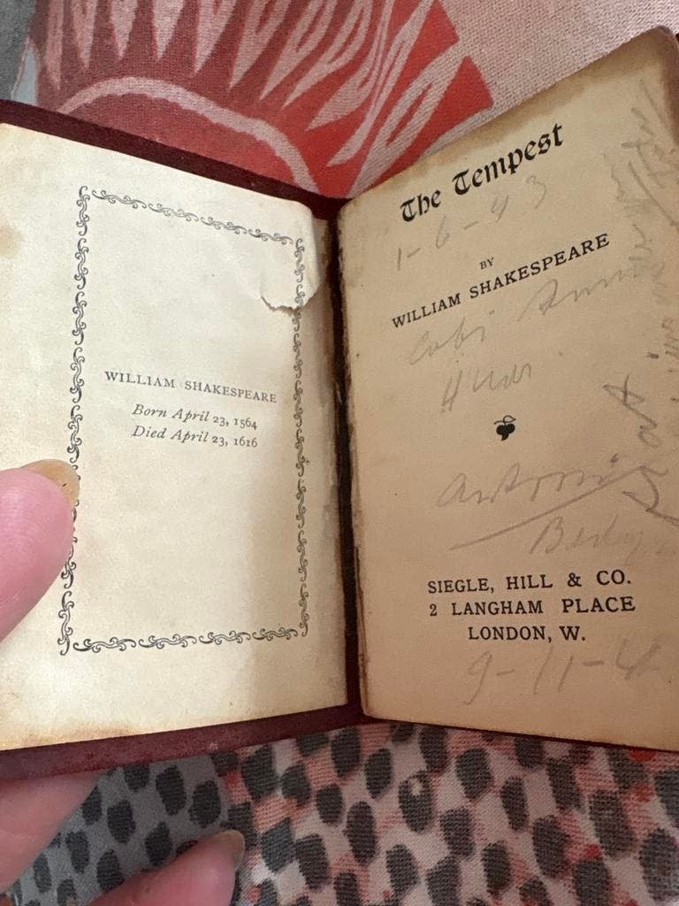 Zeldzame editie van Shakespeare's The Tempest, Ophalen of Verzenden