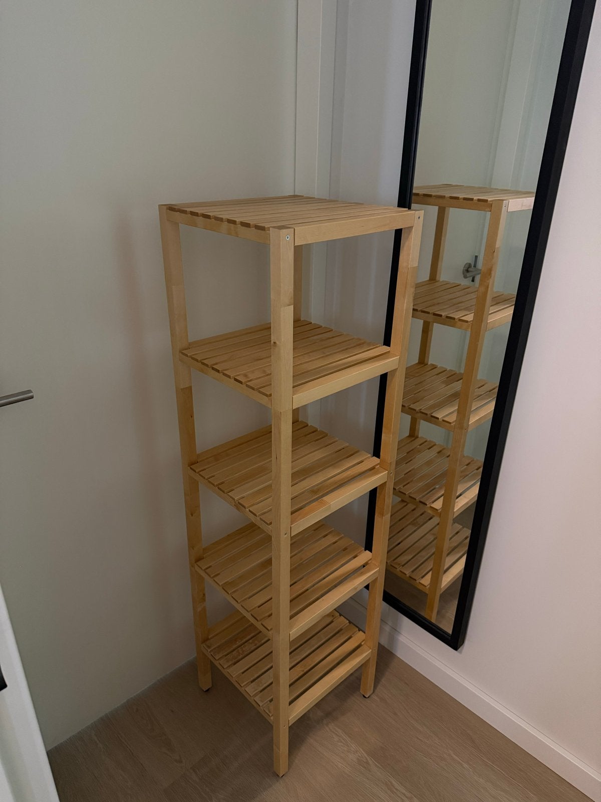 Houten opbergrek met 5 planken, Ophalen, Gebruikt