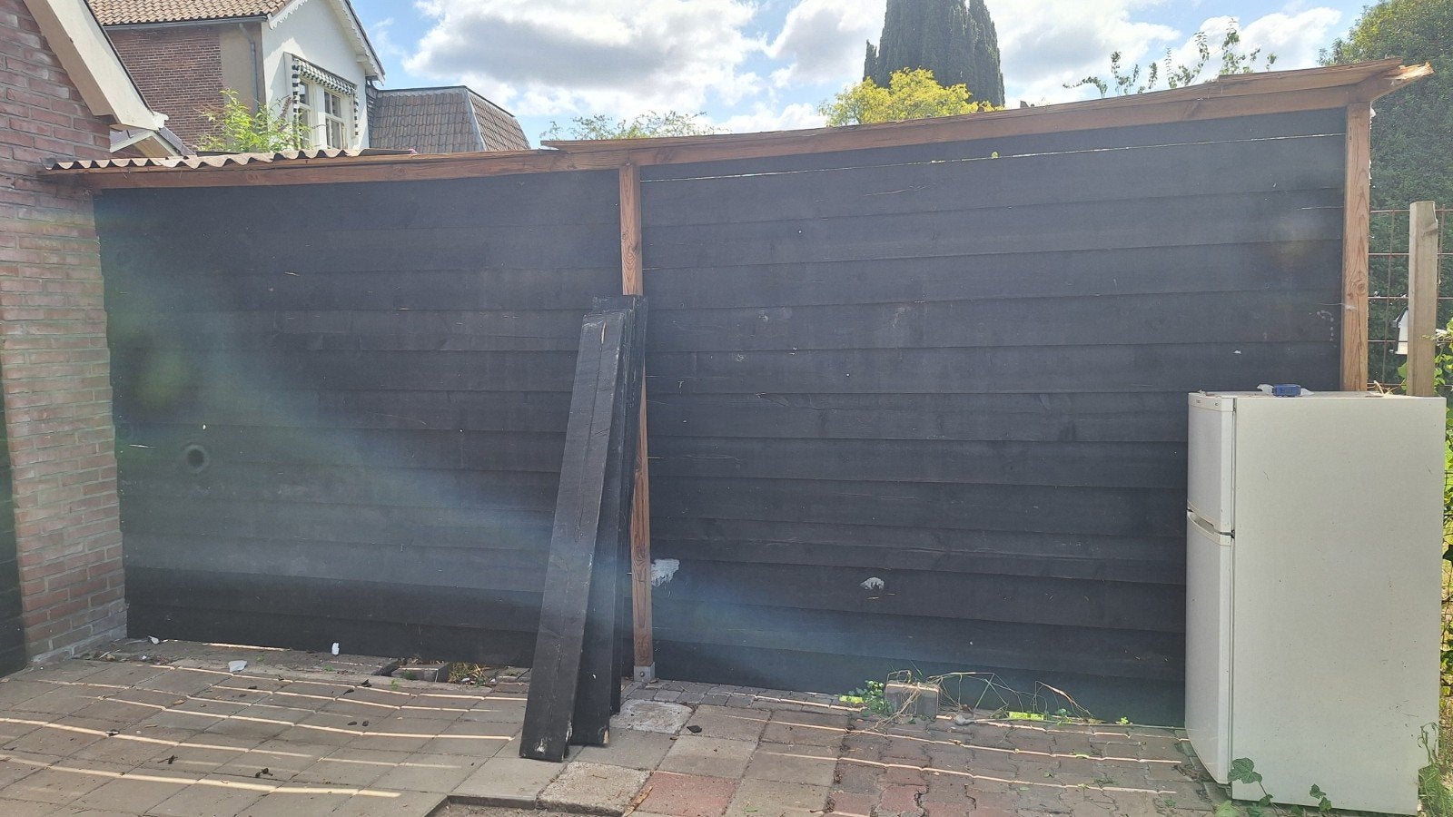 Zweedsrabat planken, Tuin en Terras, Schuttingen, Ophalen, Hout, Minder dan 3 meter