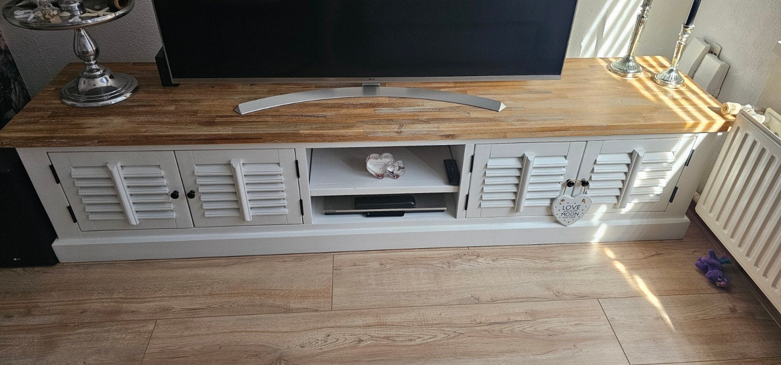 Riviera Maison salontafel op wielen - opknapper, Huis en Inrichting, Tafels | Salontafels, Ophalen of Verzenden, Gebruikt