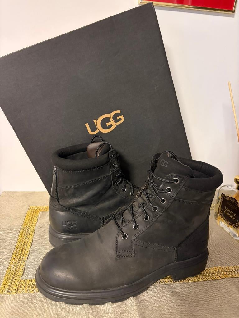 UGG Biltmore Black Waterproof Leather Work Boots, Size 42, Kleding | Heren, Schoenen, Gedragen, Boots, Zwart, Ophalen of Verzenden