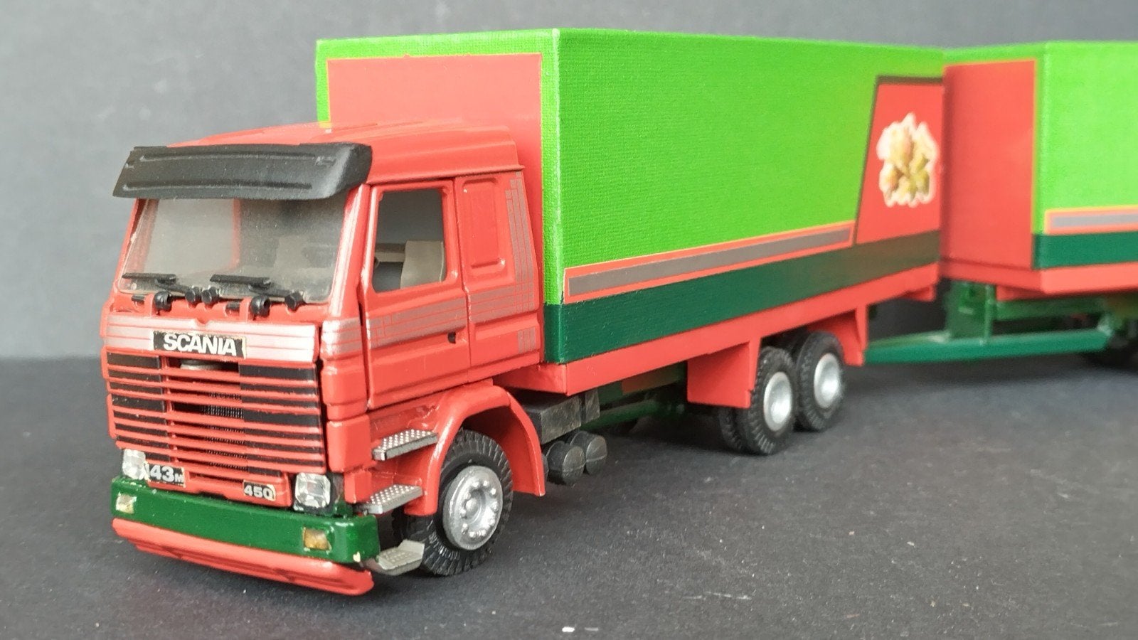 Scania 143 M met wipkar 1:50 Tekno Pol, Hobby en Vrije tijd, Verzenden, ., Tekno, Zo goed als nieuw