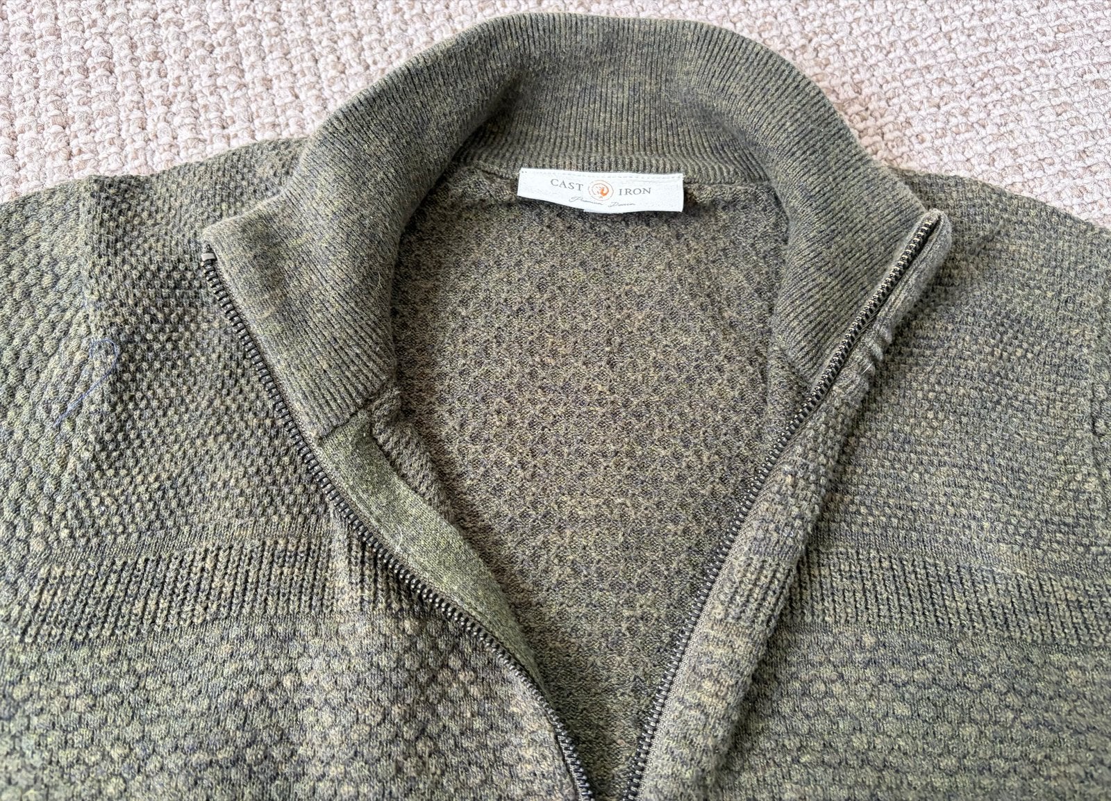 Cast Iron vest met rits - Maat L, Kleding | Heren, Ophalen of Verzenden, Zo goed als nieuw, Maat 52/54 (L), Groen
