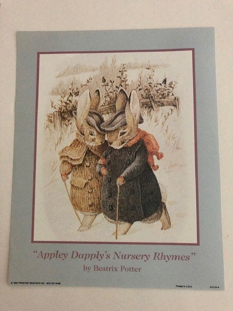 Beatrix Potter Peter Rabbit Konijn Schilderij, Poster, Plaat, Ophalen of Verzenden, Nieuw, Dier