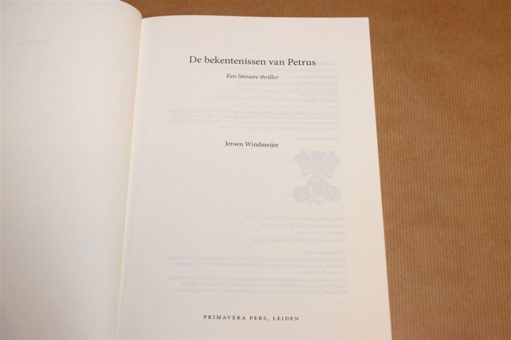 De bekentenissen van Petrus — Jeroen Windmeijer, Ophalen of Verzenden, Zo goed als nieuw