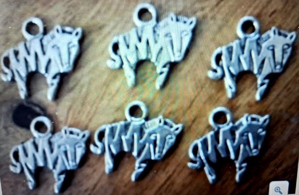 6 stuks bedel Gnoe. 19,4x16,2 mm-, Ophalen of Verzenden, Nieuw, Bedel