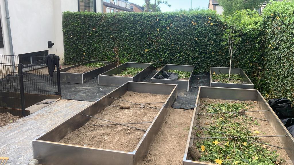 plantenbakken/moestuin cortenstaal, Tuin en Terras, Ophalen, Minder dan 30 cm, 100 cm of meer, Nieuw