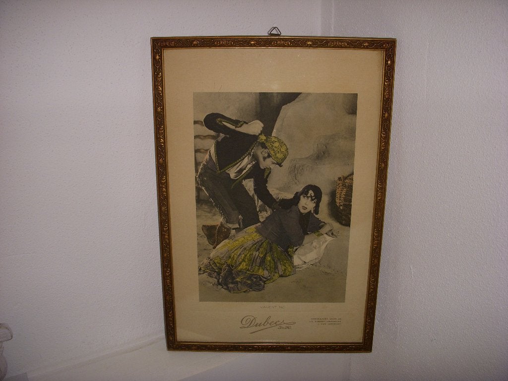 BIJZONDERE reclame Dubec sigaretten Rudolph Valentino jrn 20, Ophalen of Verzenden, Gebruikt, Reclamebord