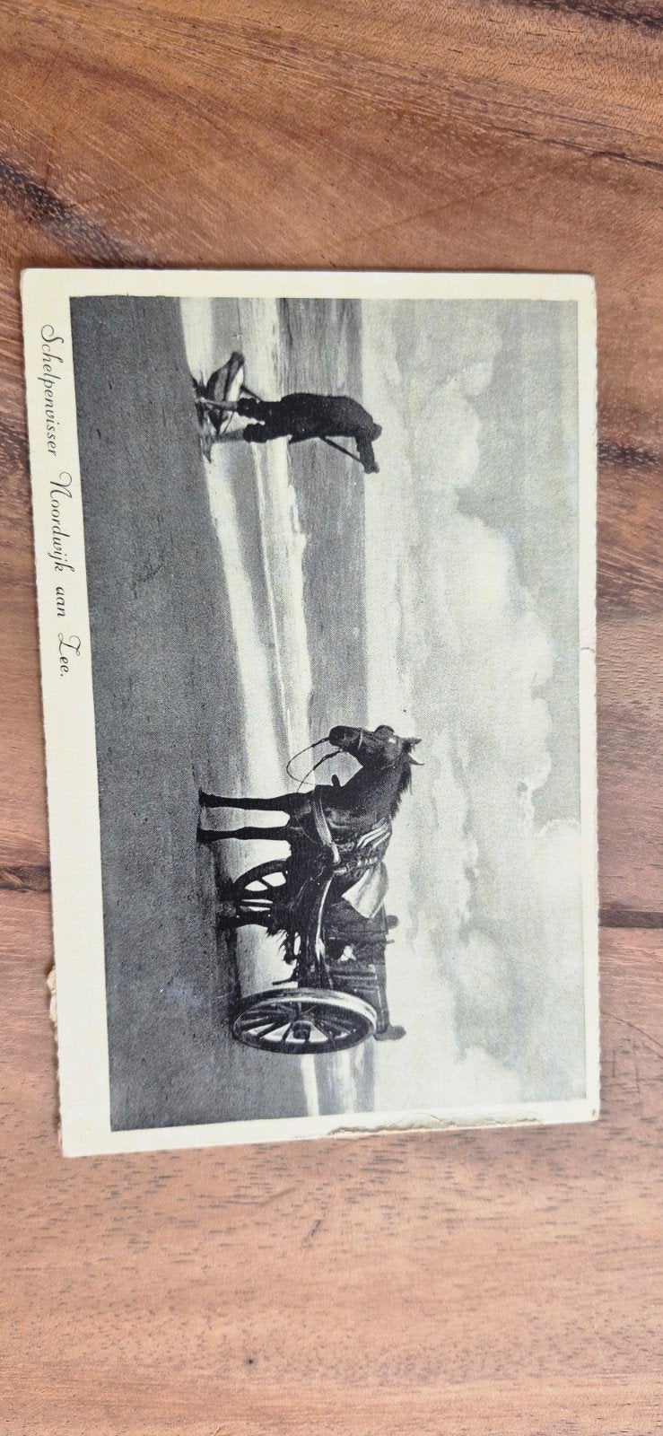 Oude ansichtkaart: Schelpenvisser Noordwijk aan Zee, Ophalen of Verzenden, 1920 tot 1940, Gelopen