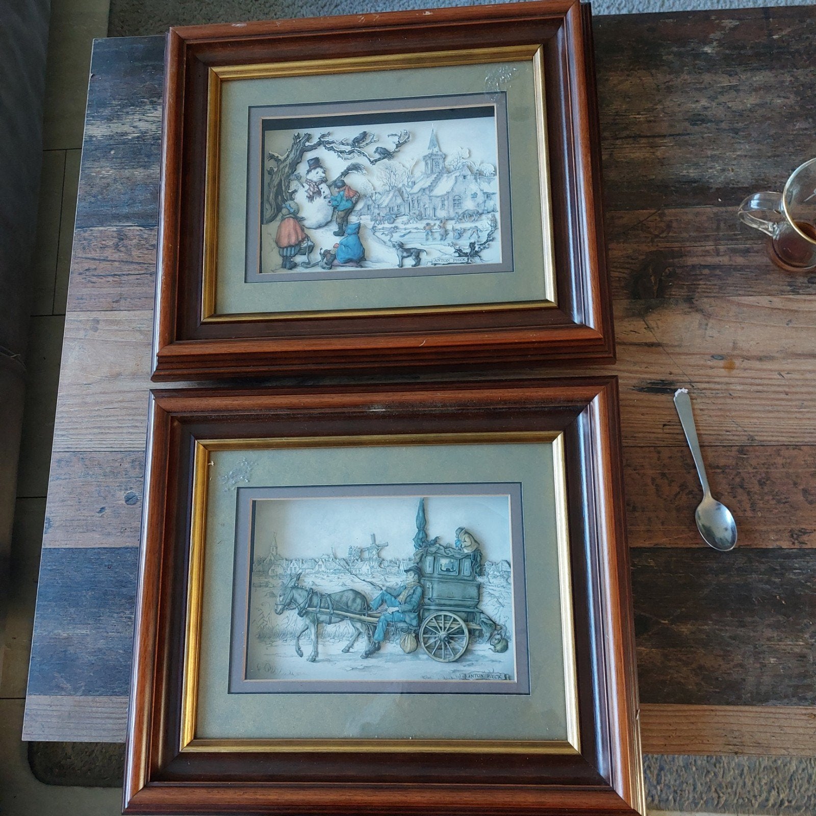 twee anton pieck  schilderen 3 d, Ophalen of Verzenden
