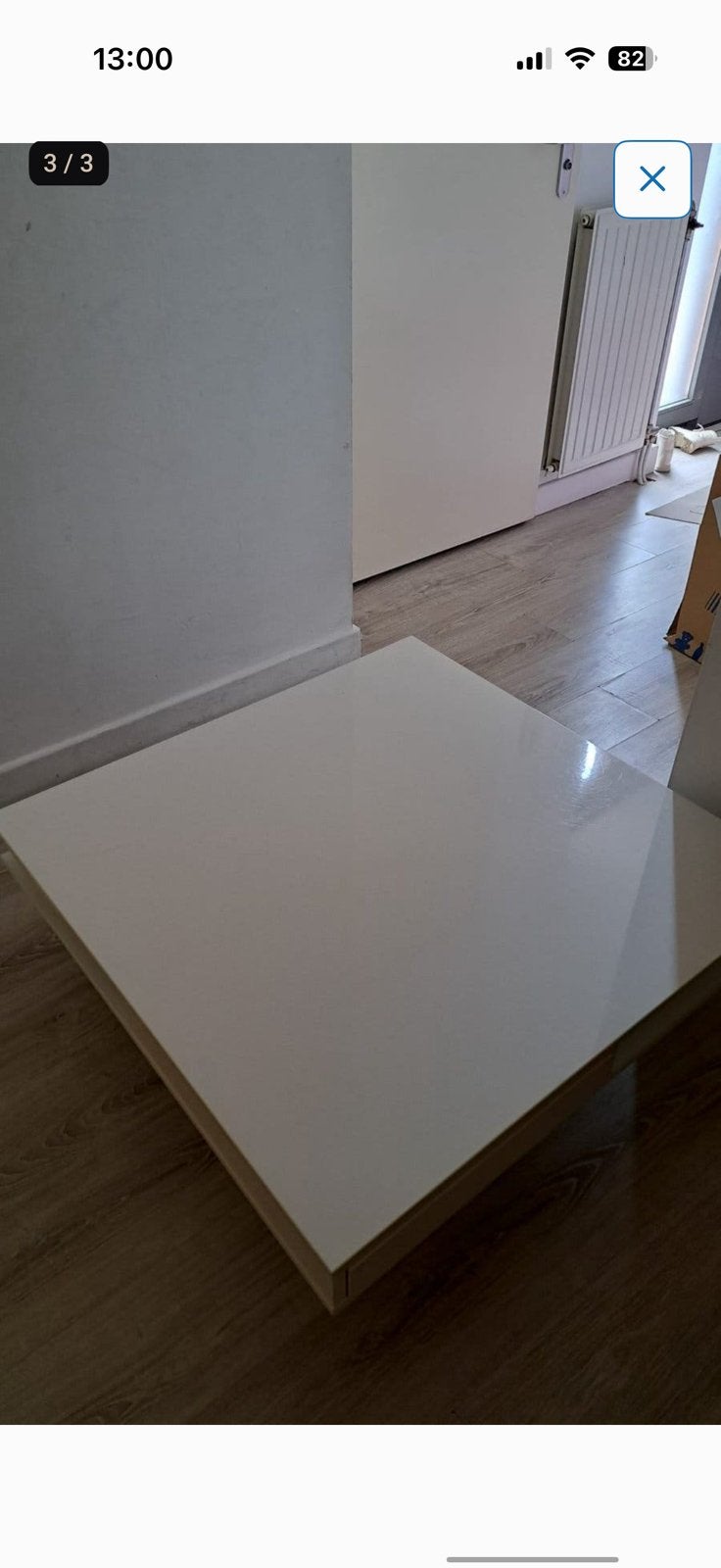Vierkant salon tafel wit lade ikea gratis af te halen, Huis en Inrichting, Tafels | Salontafels, Ophalen, Zo goed als nieuw, Vierkant
