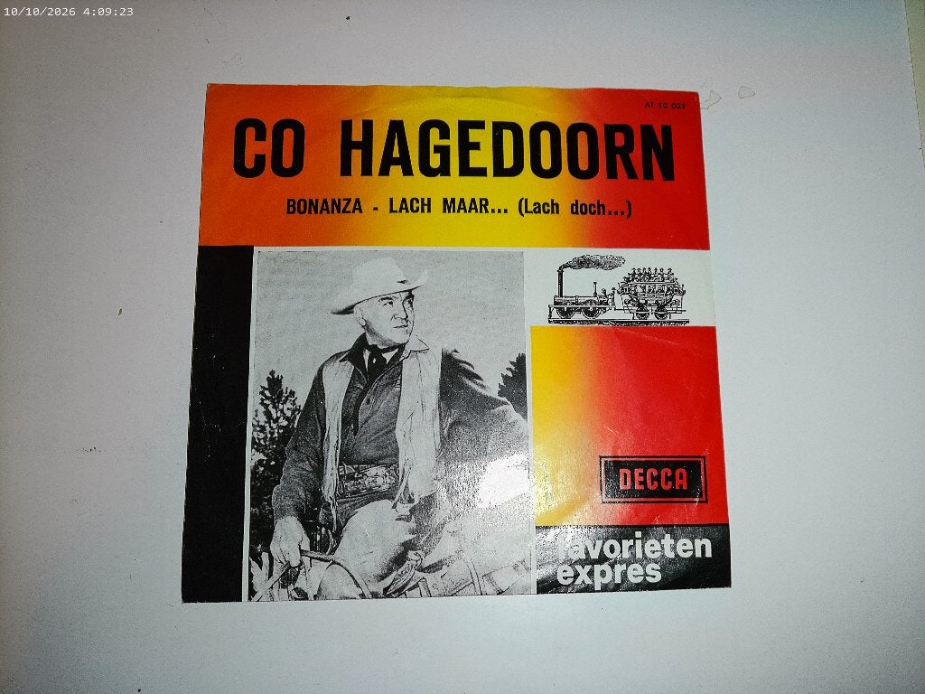 Co Hagedoorn - Bonanza / Lach maar ( Favorieten ), Gebruikt, Fotohoes, 7 inch, Ophalen of Verzenden