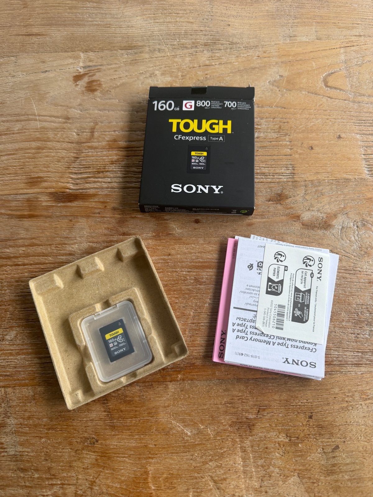 Sony TOUGH CFexpress Type A 160GB geheugenkaart, Audio, Tv en Foto, Fotografie | Geheugenkaarten, Ophalen of Verzenden, Fotocamera