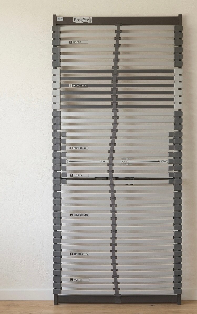 2x Bossflex Lattenbodem 80x210 cm - Verstelbaar, Ophalen, Verstelbaar, Eenpersoons, 210 cm