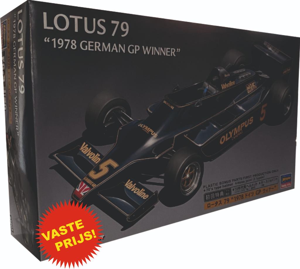 Lotus 79 1978 German GP Winner (Hasegawa 23203) 1/20, Overige merken, Auto, Groter dan 1:32, Nieuw