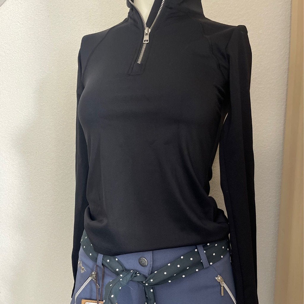 Khomani Le Cavalier trainingsshirt Blauw lange mouwen 12, Blauw, Kinderen, Dressuur, Nieuw