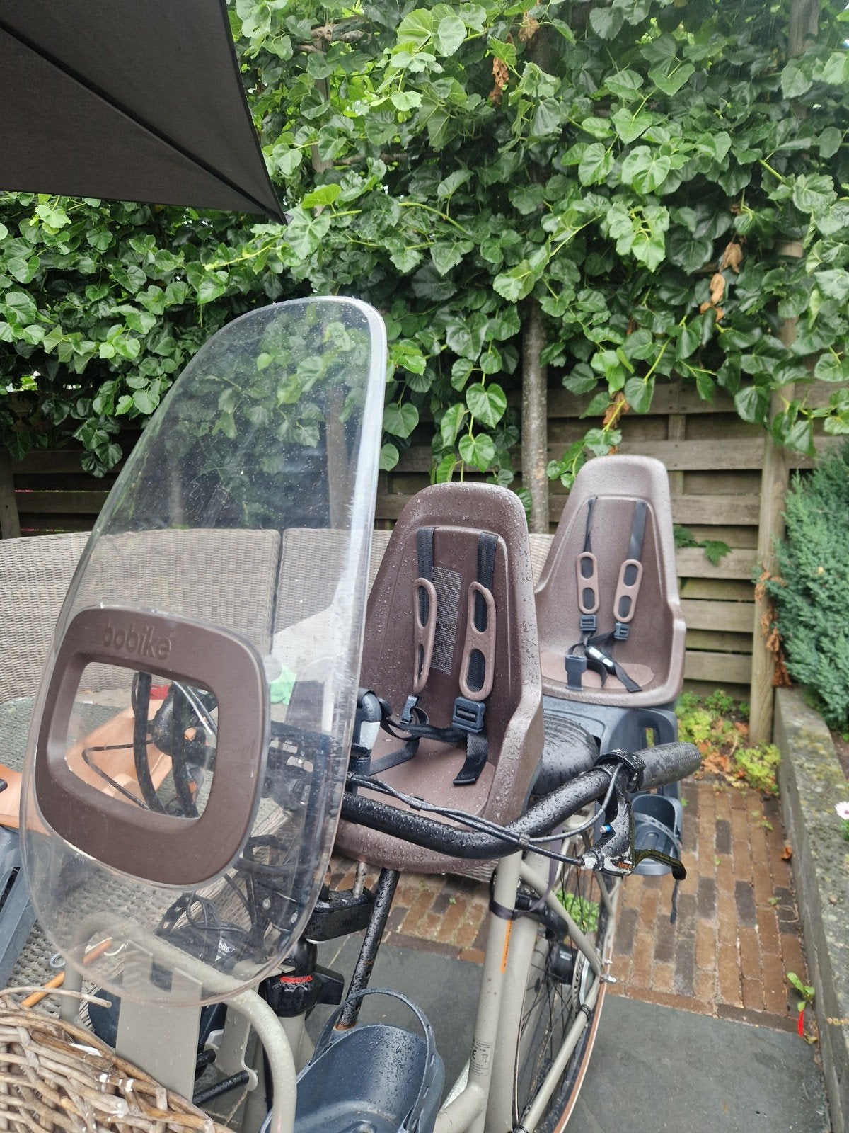 Complete set Bobike fietszitjes (2x achter, 1x voor), Fietsen en Brommers, Fietsaccessoires | Fietsstoeltjes, Ophalen, Achterzitje