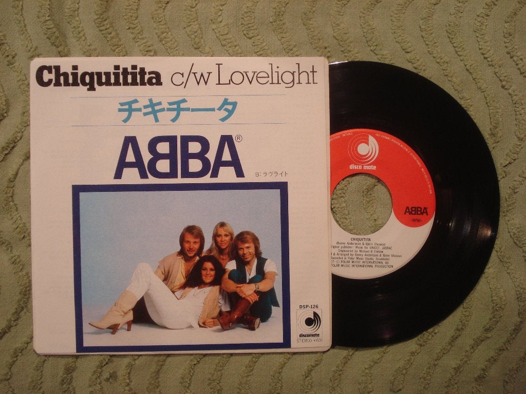 ABBA 7" Vinyl Single: ‘Chiquitita’ (Japan), Cd's en Dvd's, Vinyl Singles, Ophalen of Verzenden, Zo goed als nieuw, 7 inch, Pop