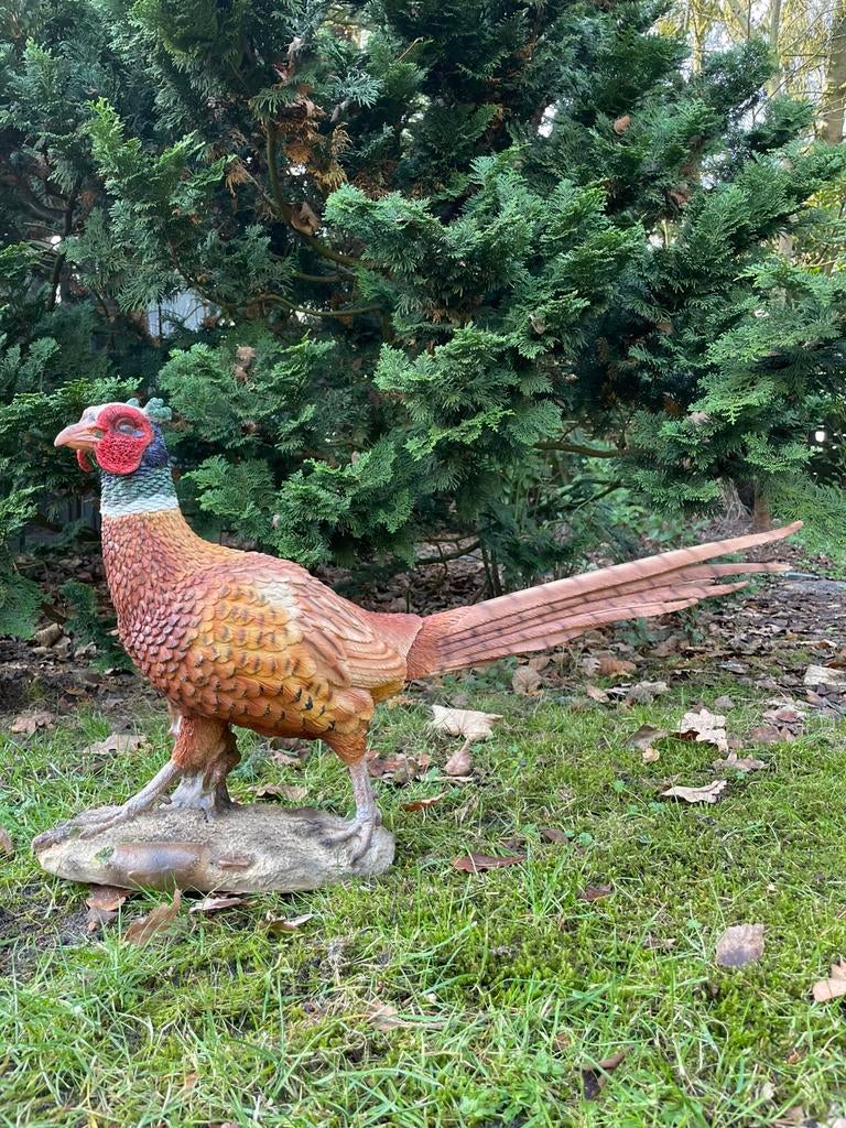 VERKOCHT Fazant beeld bos tuin vijver  voorjaar, Tuin en Terras, Tuinbeelden, Ophalen, Nieuw, Kunststof, Dierenbeeld