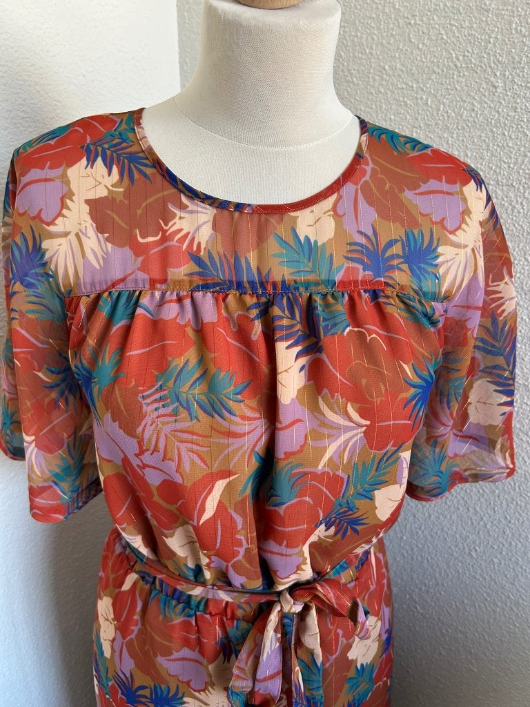 King Louie maat 42 tropische zomer jurk 3120, Kleding | Dames, Jurken, Maat 42/44 (L), Ophalen of Verzenden, Zo goed als nieuw