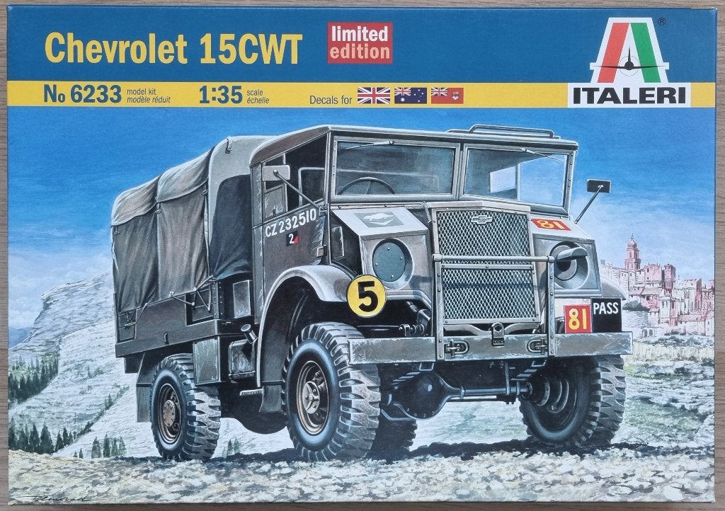 Italeri 1:35 #6233 WWII Chevrolet 15CWT Truck, Hobby en Vrije tijd, Modelbouw | Auto's en Voertuigen, Italeri, 1:32 tot 1:50, Nieuw