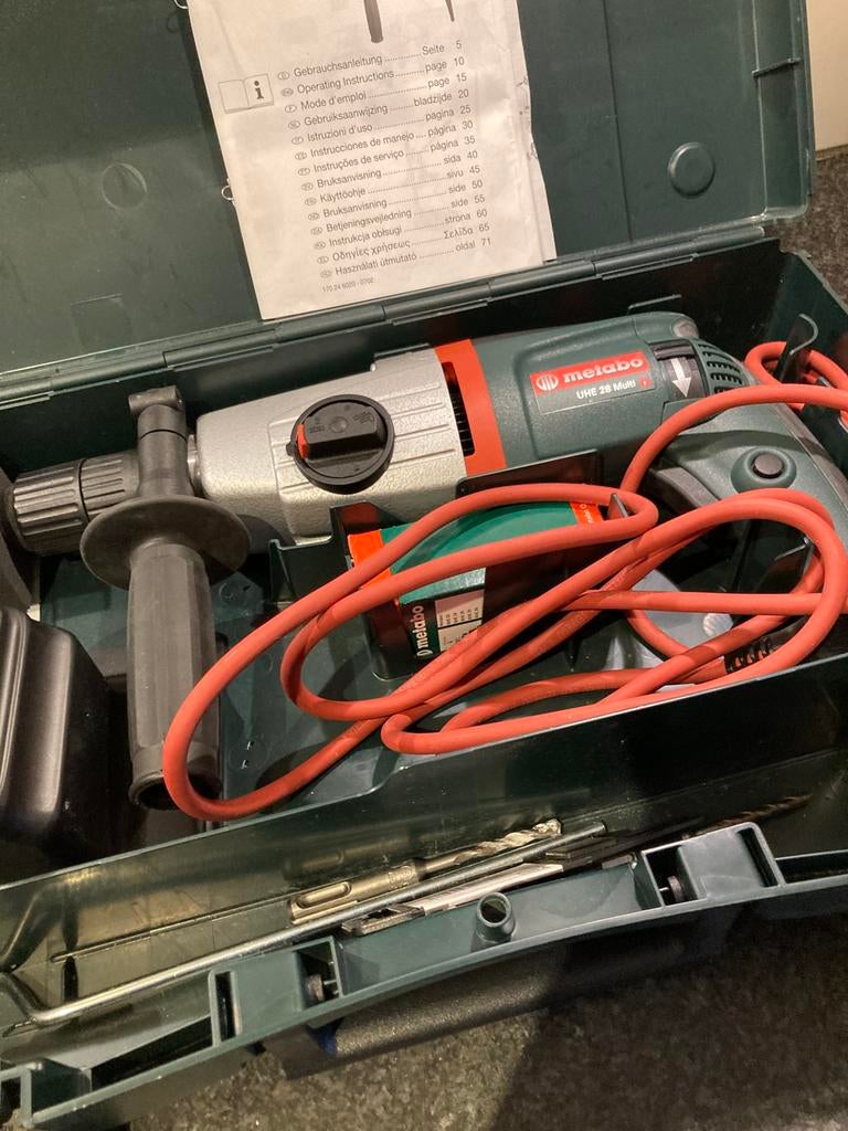 SDS metabo klopboor UHE 28 multi, Ophalen of Verzenden, Nieuw, Boormachine
