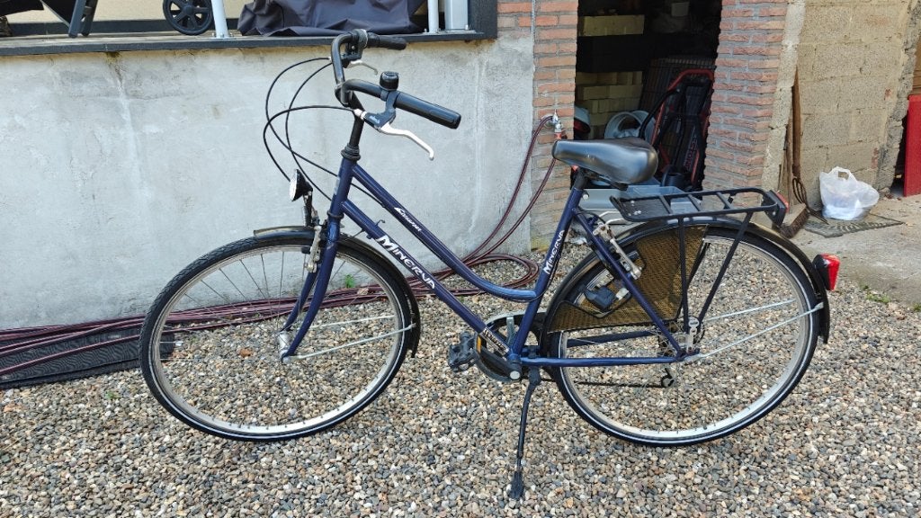 Damesfiets Minerva crossport blauw gebruikt, Fietsen en Brommers, Gebruikt, 47 tot 50 cm, Versnellingen, Ophalen