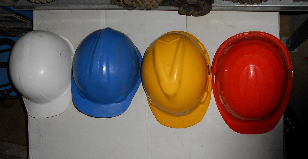 Veiligheidshelm, bouwhelm, binnenwerk is verstelbaar, Ophalen of Verzenden, Gebruikt