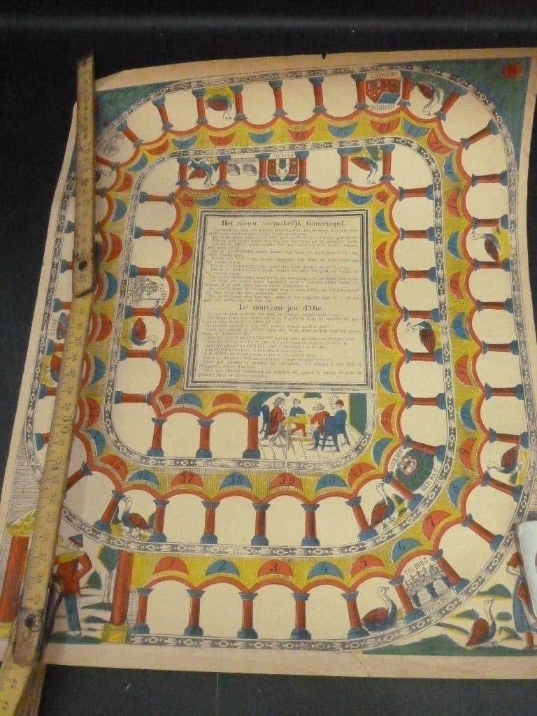 Antieke centsprent het nieuw vermakelijk ganzenspel 1900, Ophalen of Verzenden