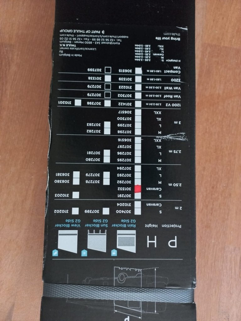 Thule rainblocker voor caravan- of camperluifel, Ophalen of Verzenden, Nieuw