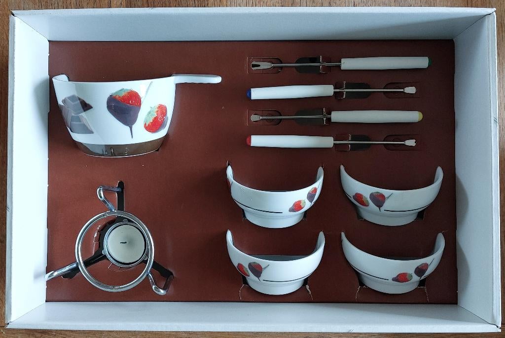 Chocolade fondue set van Nuova R2S, Ophalen of Verzenden, Zo goed als nieuw, Waxinelicht, Fondueset