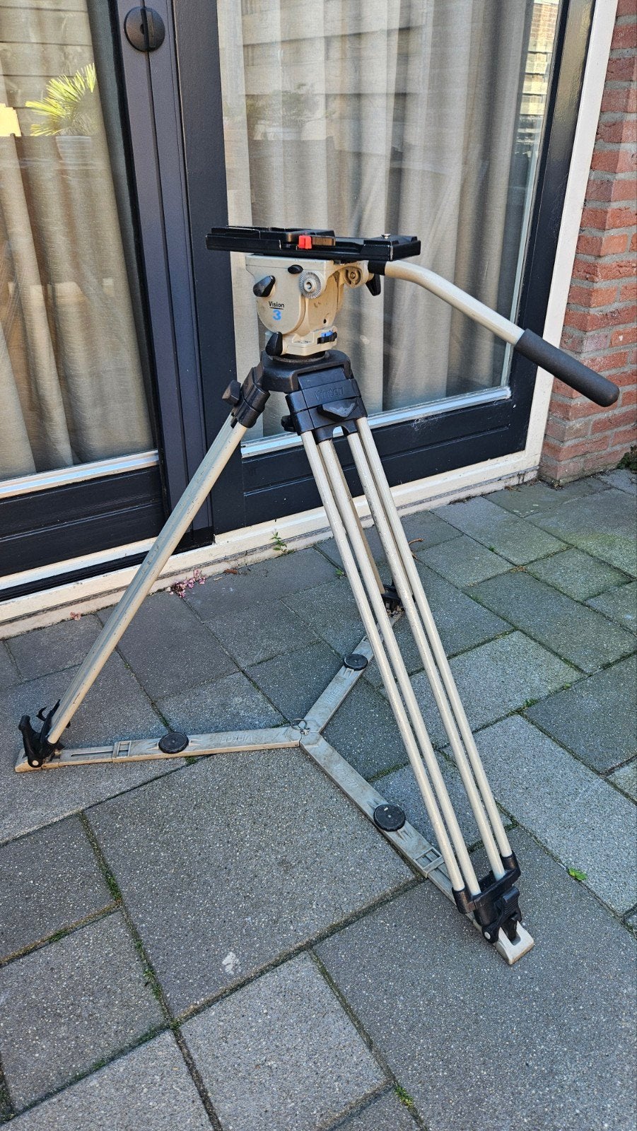 Vinten Vision 3 Statief met Vloeistofkop en Draagtas, Ophalen, Gebruikt, Driepoot, 175 cm of meer