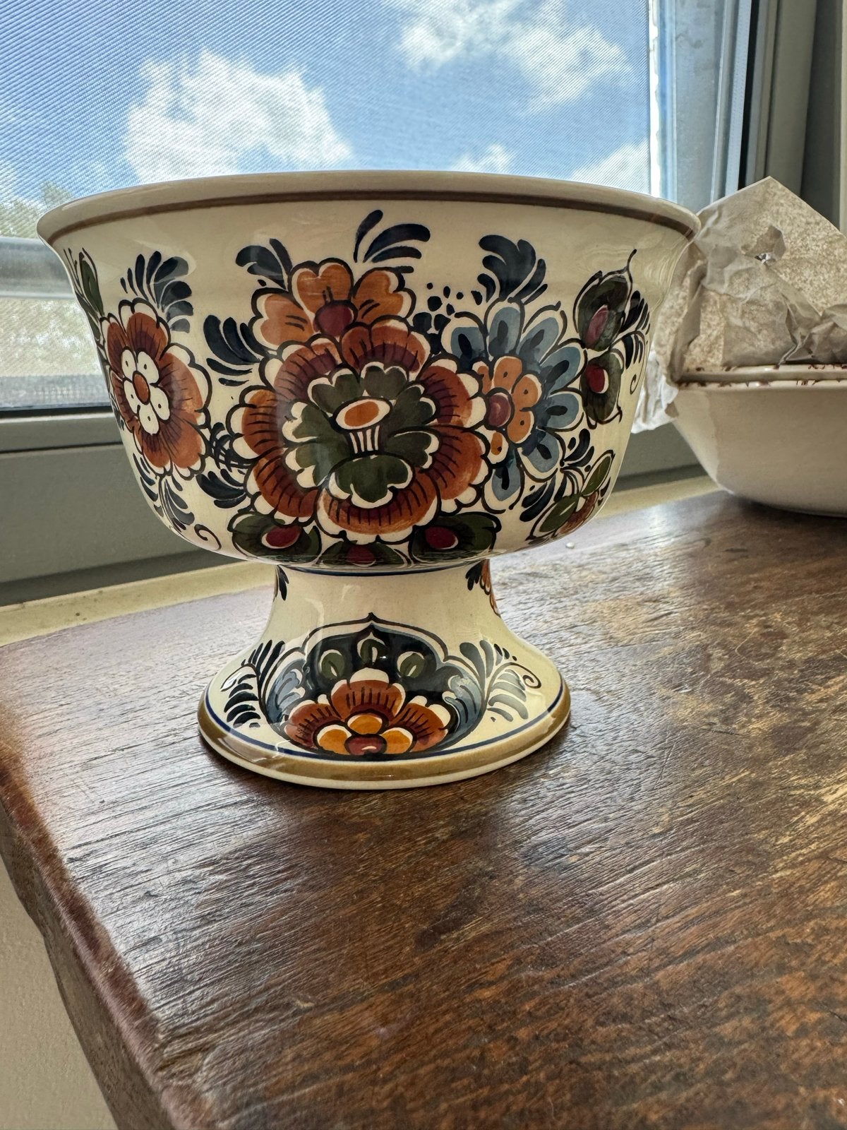Flora Keramiek Delft Polychroom Handwerk Schaal, Antiek en Kunst, Antiek | Keramiek en Aardewerk, Ophalen of Verzenden