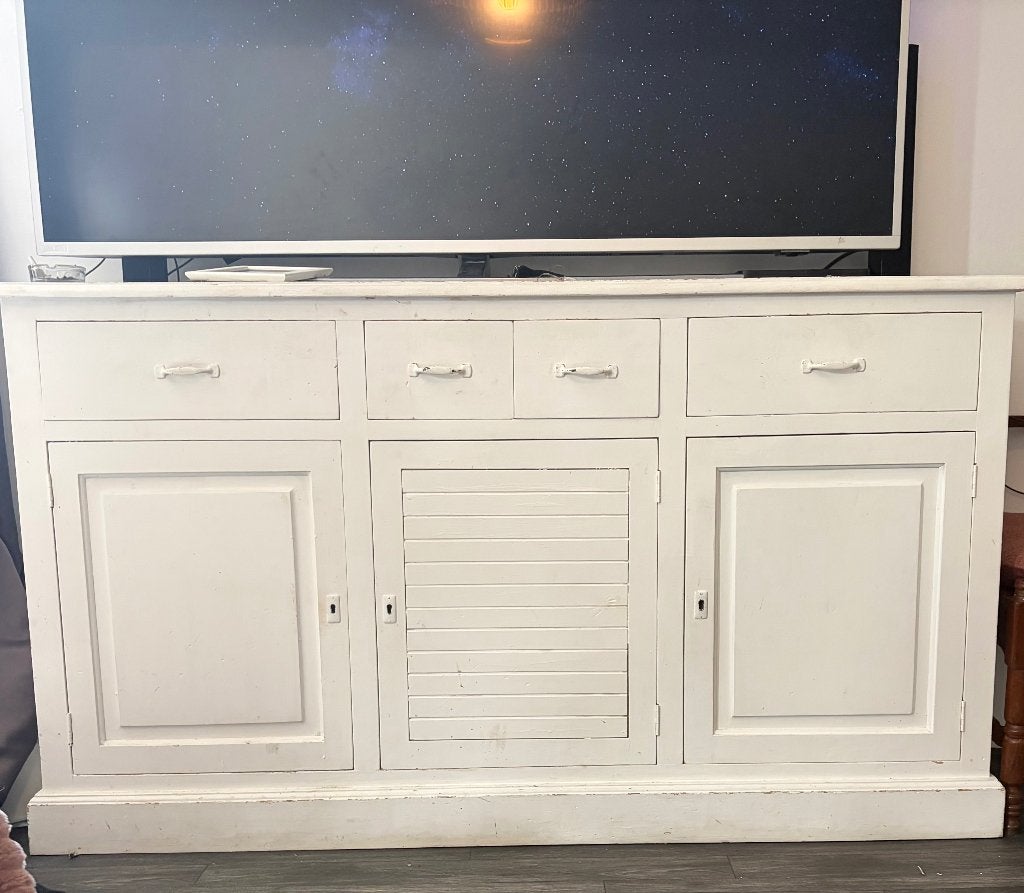 Witte kast, Ophalen, Gebruikt, 150 tot 200 cm, Landelijk