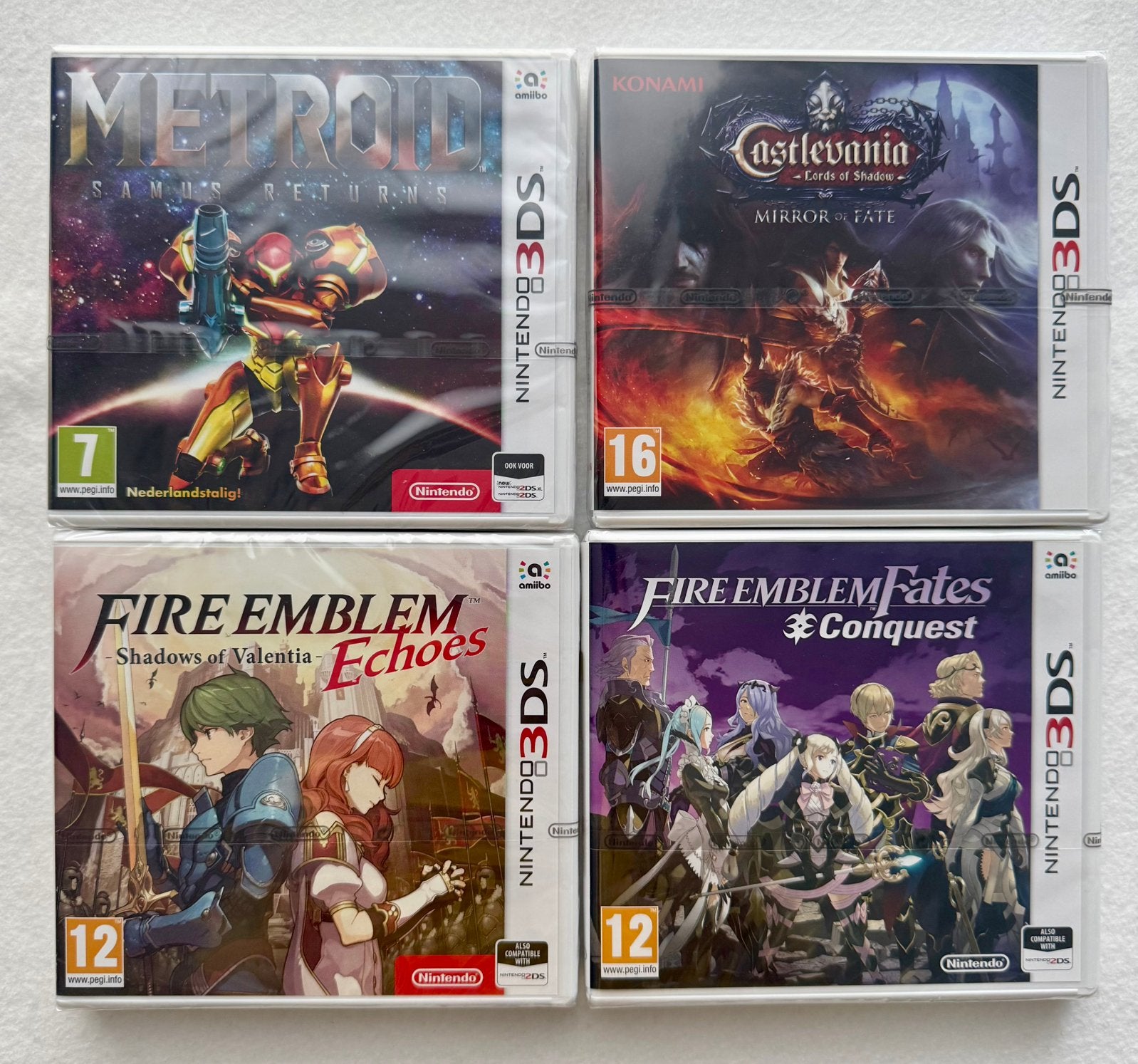 4x Nintendo 3DS games Castlevania METROID Fire Emblem NIEUW, 1 speler, Nieuw, Vanaf 12 jaar, Ophalen