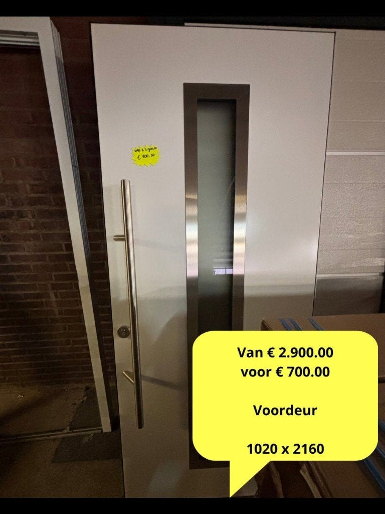 Voordeur aluminium 1020x2160 mm, Doe-het-zelf en Verbouw, 215 cm of meer, Nieuw, Ophalen, 100 tot 120 cm