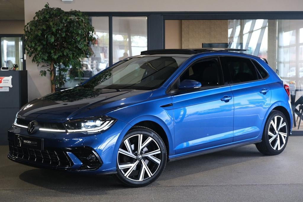 Volkswagen Polo 1.0 TSI 2x R-Line DSG Pano Navi Led Cam Virt, Gebruikt, 150 pk, Blauw, Alcantara