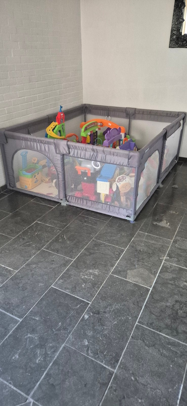 Grijze Grondbox - Veilig en Ruim Speelparadijs, Ophalen, Zo goed als nieuw, Rechthoekig